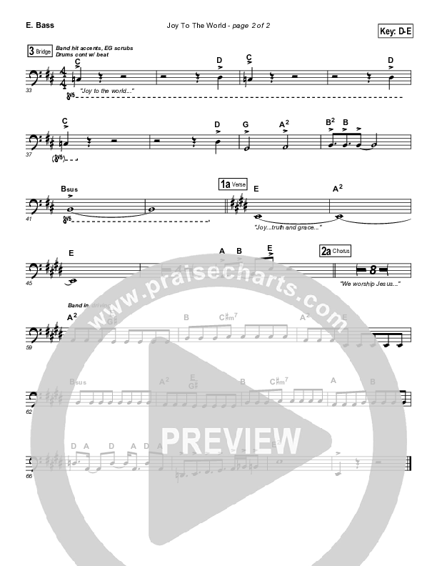 Joy To The World (We Worship Jesus) Bass Guitar (Frank Ralls)