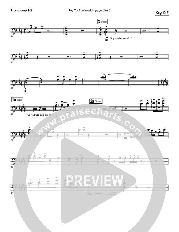 Joy To The World (We Worship Jesus) Trombone 1/2 (Frank Ralls)