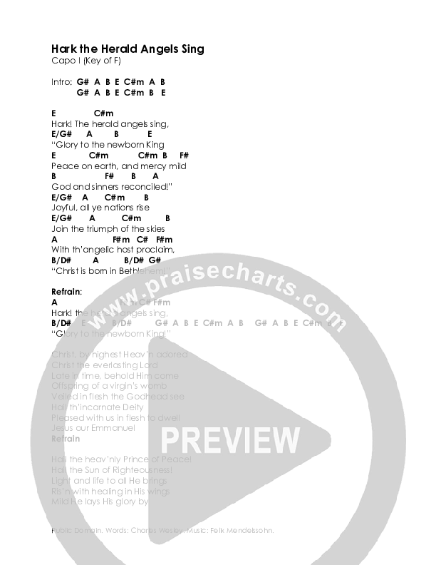 Hark The Herald Angels Sing Chords & Lyrics (High Street Hymns)