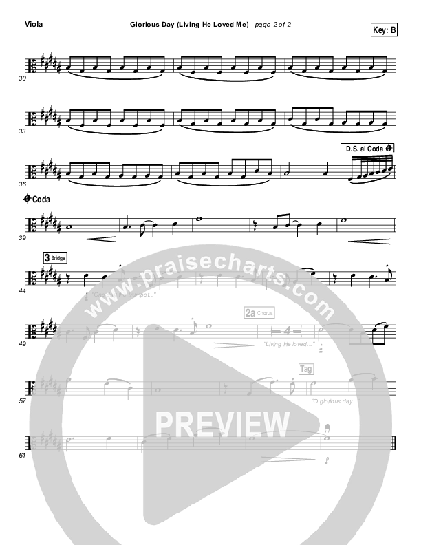 Glorious Day (Living He Loved Me) Viola (Casting Crowns)