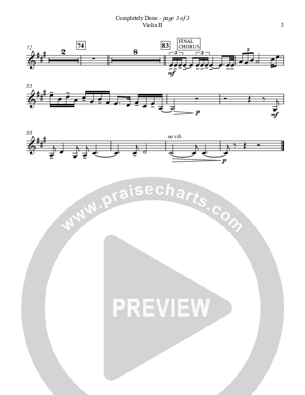 Completely Done Violin 2 (Sovereign Grace)