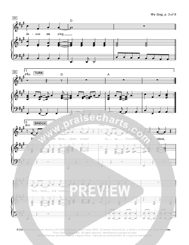 We Sing Lead & Piano (Sovereign Grace)