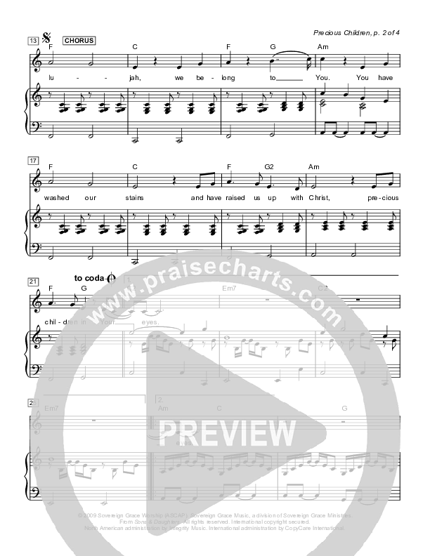 Precious Children Lead & Piano (Sovereign Grace)