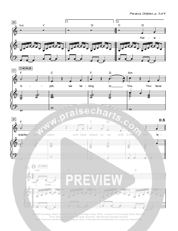 Precious Children Lead & Piano (Sovereign Grace)