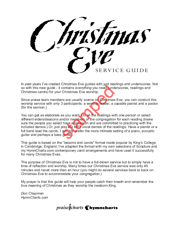 Christmas Eve Service Guide eBook ZIP (Don Chapman)