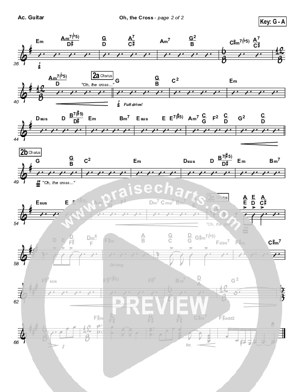 Oh The Cross Acoustic Guitar (Songs of Brooklyn Tabernacle Choir (PraiseCharts Edition))