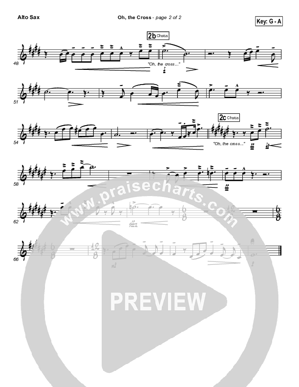 Oh The Cross Alto Sax (Songs of Brooklyn Tabernacle Choir (PraiseCharts Edition))