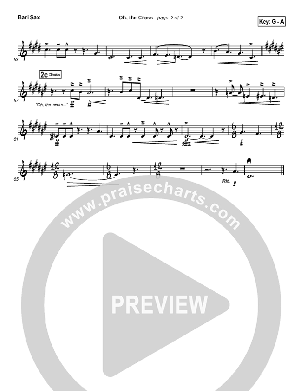 Oh The Cross Bari Sax (Songs of Brooklyn Tabernacle Choir (PraiseCharts Edition))