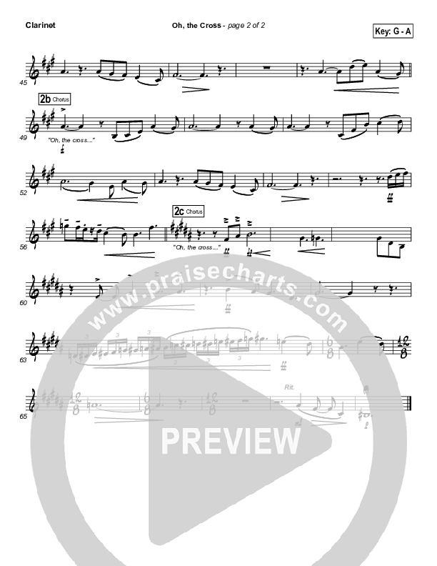 Oh The Cross Clarinet (Songs of Brooklyn Tabernacle Choir (PraiseCharts Edition))