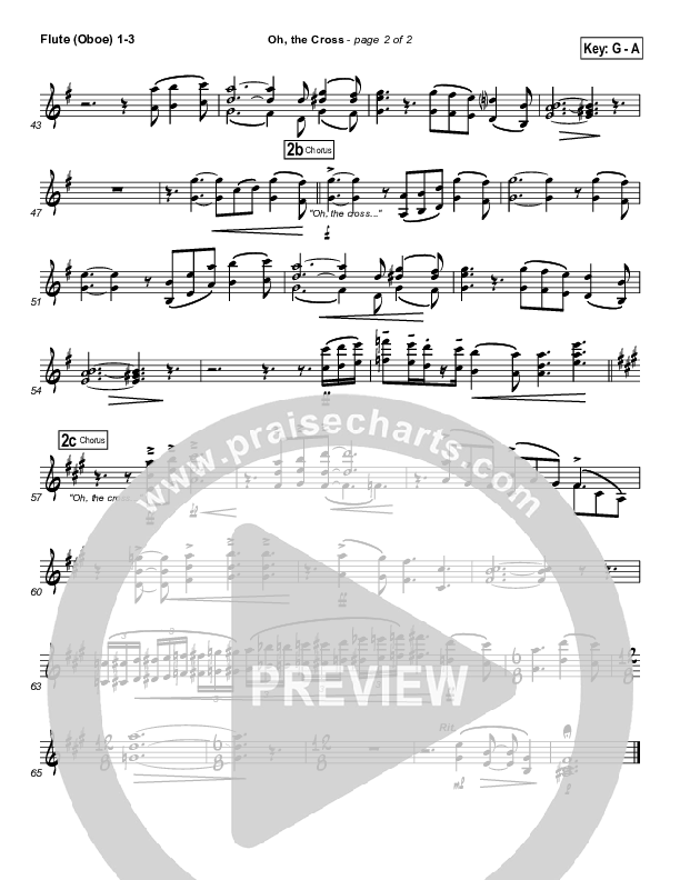 Oh The Cross Flute/Oboe 1/2/3 (The Brooklyn Tabernacle Choir)