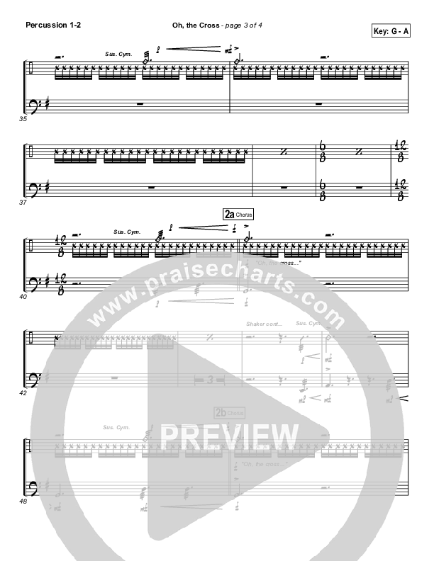 Oh The Cross Percussion 1/2 (Songs of Brooklyn Tabernacle Choir (PraiseCharts Edition))