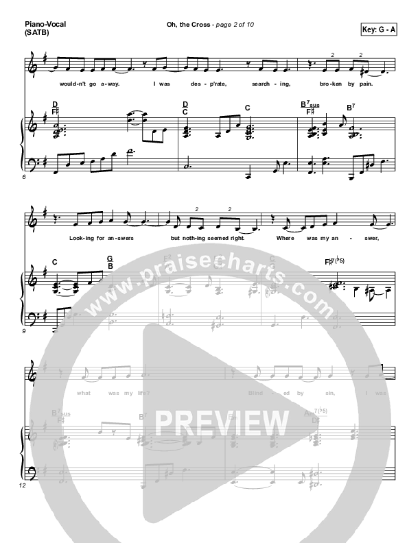 Oh The Cross Piano/Vocal & Lead (Songs of Brooklyn Tabernacle Choir (PraiseCharts Edition))