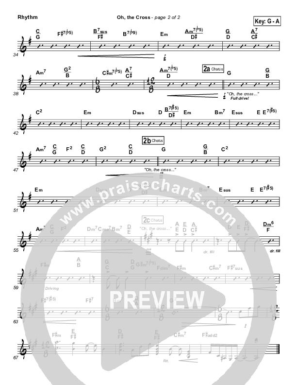 Oh The Cross Rhythm Chart (Songs of Brooklyn Tabernacle Choir (PraiseCharts Edition))