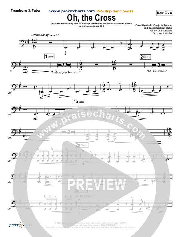 Oh The Cross Trombone 3/Tuba (The Brooklyn Tabernacle Choir)