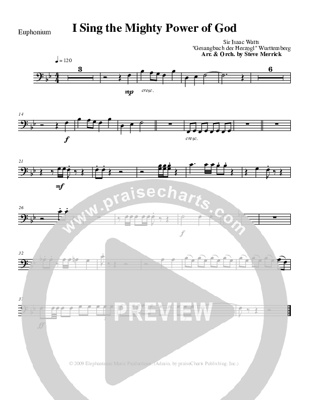 I Sing The MIghty Power Of God Baritone TC (Stephen Merrick)