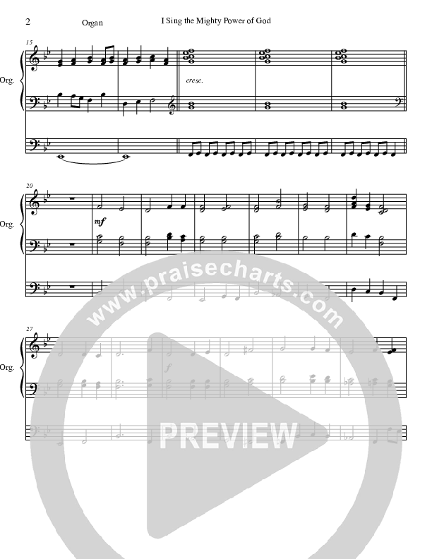 I Sing The MIghty Power Of God Organ (Stephen Merrick)