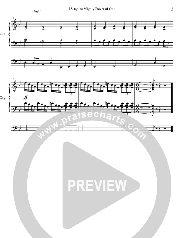 I Sing The MIghty Power Of God Organ (Stephen Merrick)