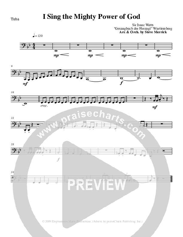 I Sing The MIghty Power Of God Tuba (Stephen Merrick)
