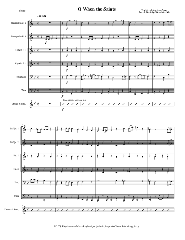 O When The Saints Conductor's Score (Stephen Merrick)