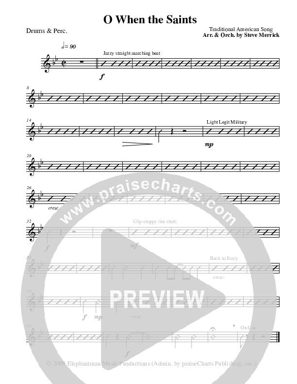 O When The Saints Percussion (Stephen Merrick)