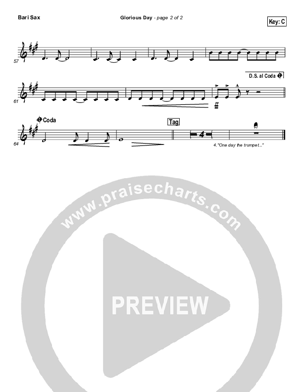 Glorious Day (Living He Loved Me) Bari Sax (Jeff Johnson)