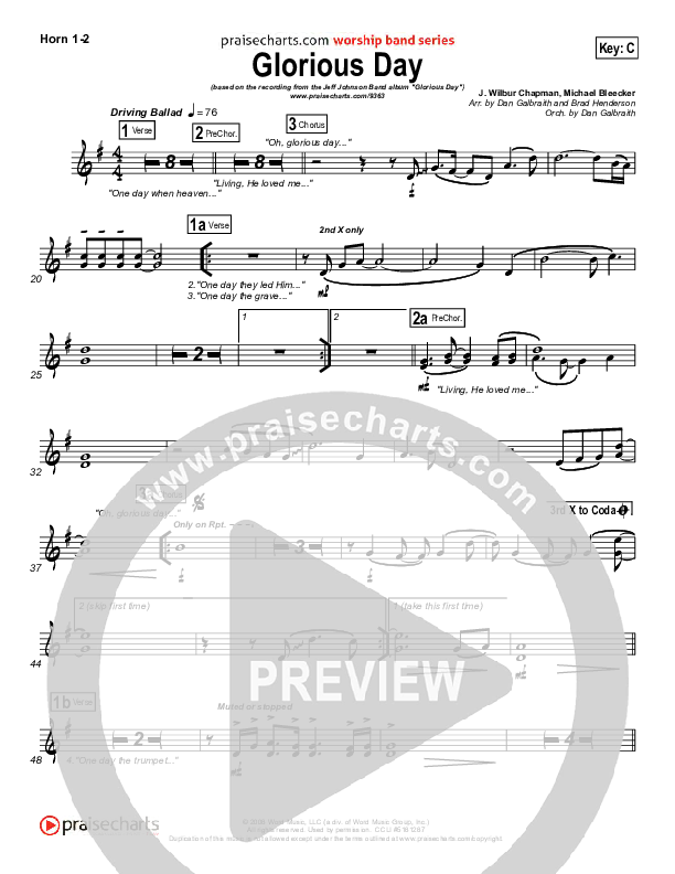 Glorious Day (Living He Loved Me) Brass Pack (Jeff Johnson)