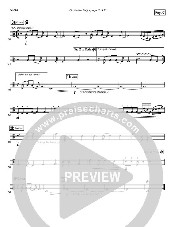 Glorious Day (Living He Loved Me) Viola (Jeff Johnson)