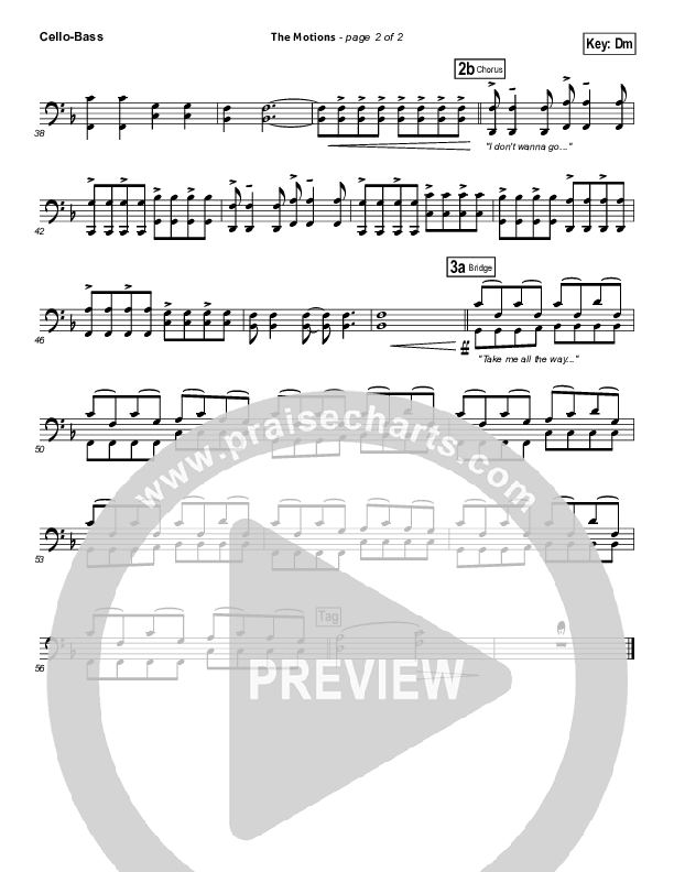 The Motions Cello/Bass (Matthew West)