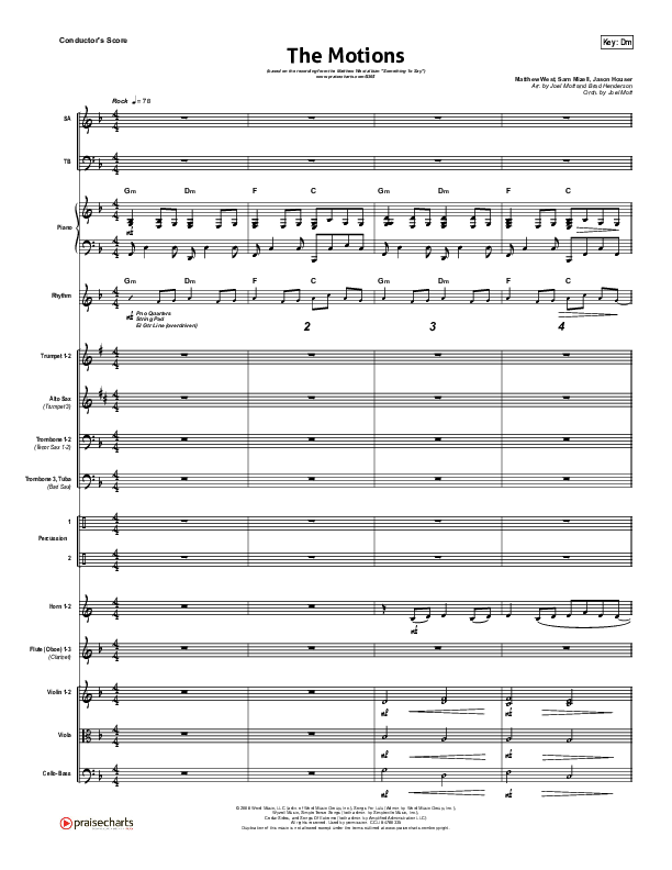 The Motions Conductor's Score (Matthew West)