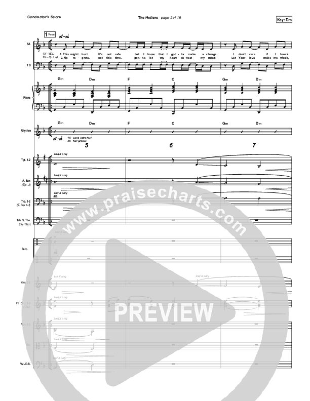 The Motions Conductor's Score (Matthew West)