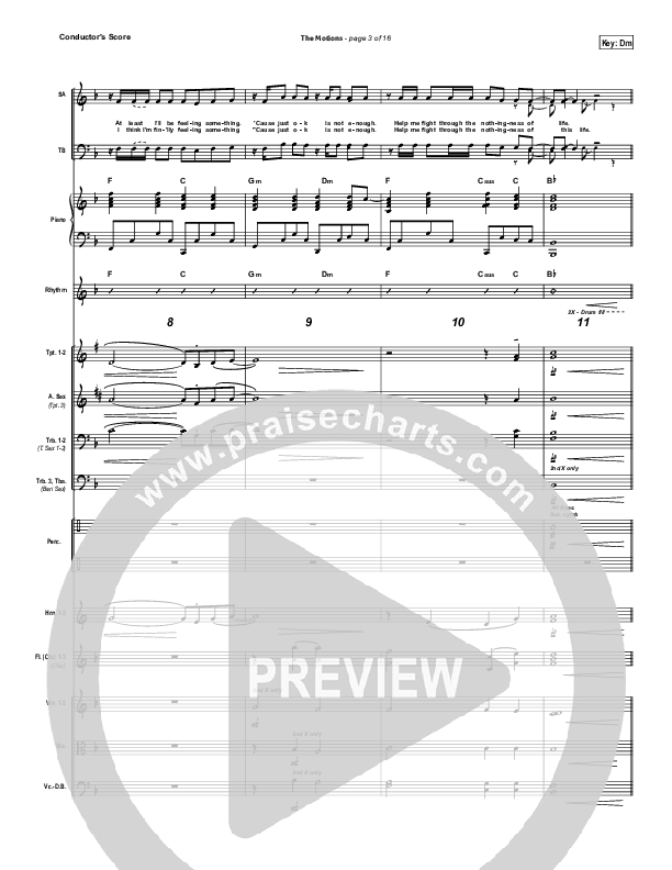 The Motions Conductor's Score (Matthew West)