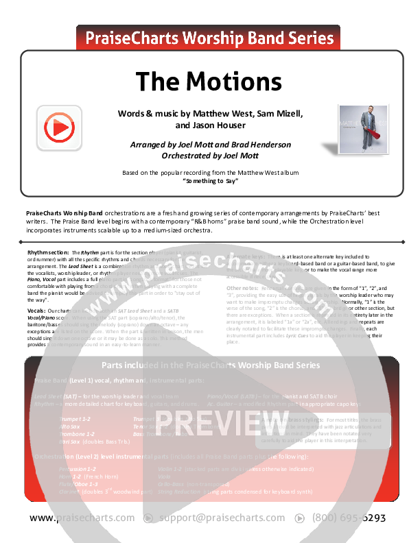 The Motions Cover Sheet (Matthew West)