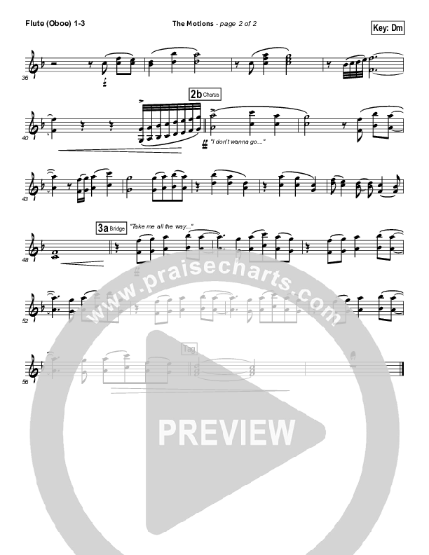 The Motions Flute/Oboe 1/2/3 (Matthew West)