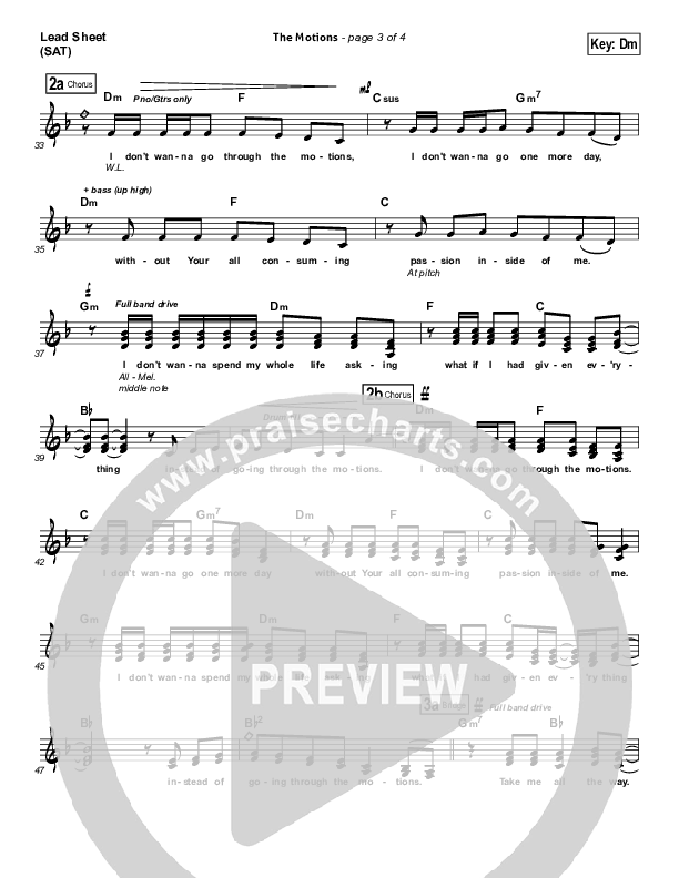 The Motions Lead Sheet (Matthew West)