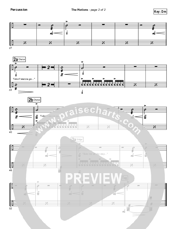 The Motions Percussion (Matthew West)