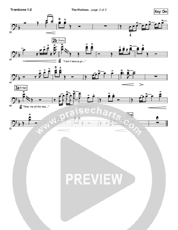 The Motions Trombone 1/2 (Matthew West)