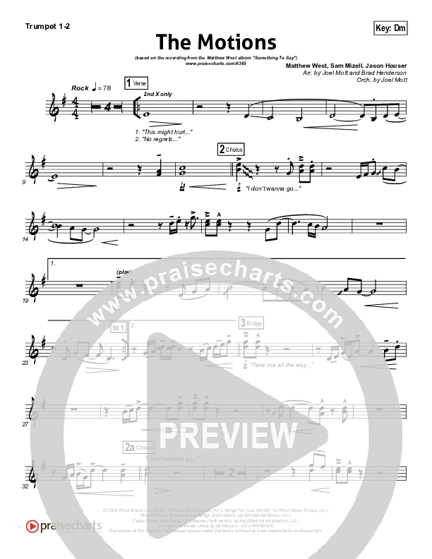 The Motions Trumpet 1,2 (Matthew West)