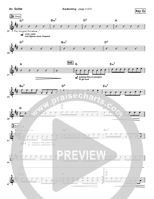 Awakening Acoustic Guitar (Chris Tomlin / Passion)