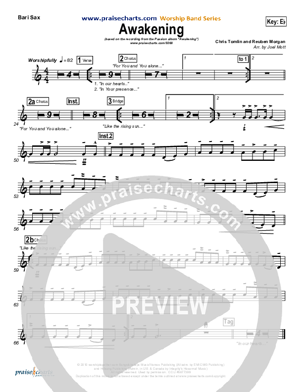 Awakening Bari Sax (Chris Tomlin / Passion)