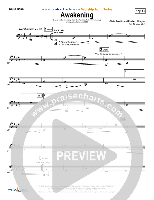 Awakening Cello/Bass (Chris Tomlin / Passion)