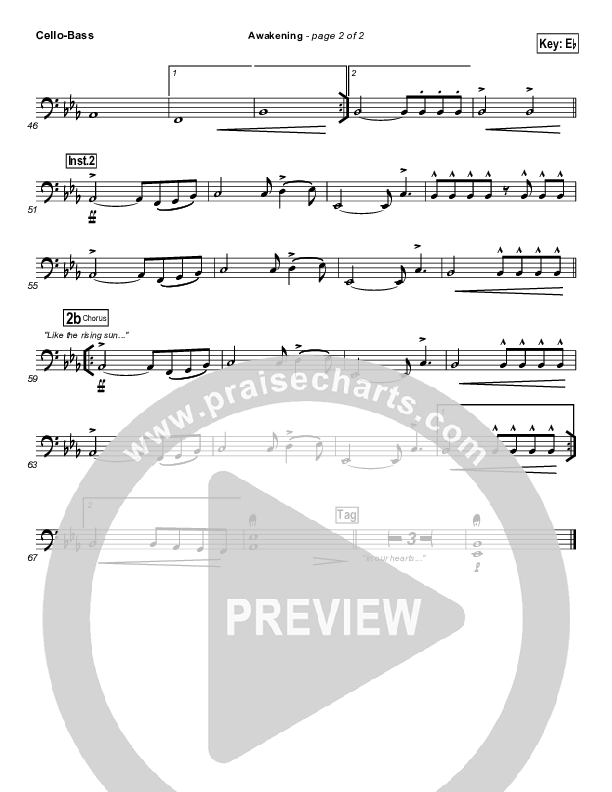 Awakening Cello/Bass (Chris Tomlin / Passion)