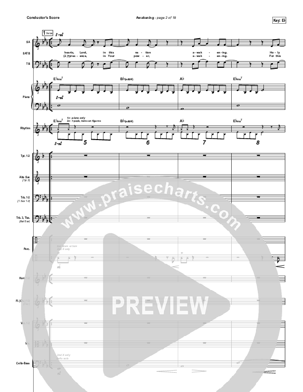 Awakening Conductor's Score (Chris Tomlin / Passion)