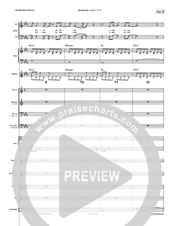 Awakening Conductor's Score (Chris Tomlin / Passion)