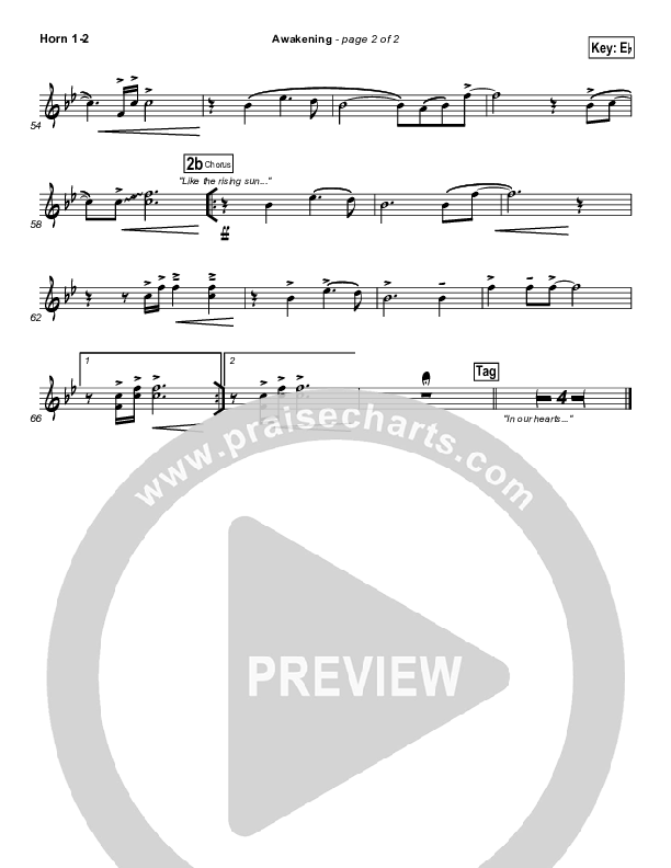 Awakening French Horn 1/2 (Chris Tomlin / Passion)