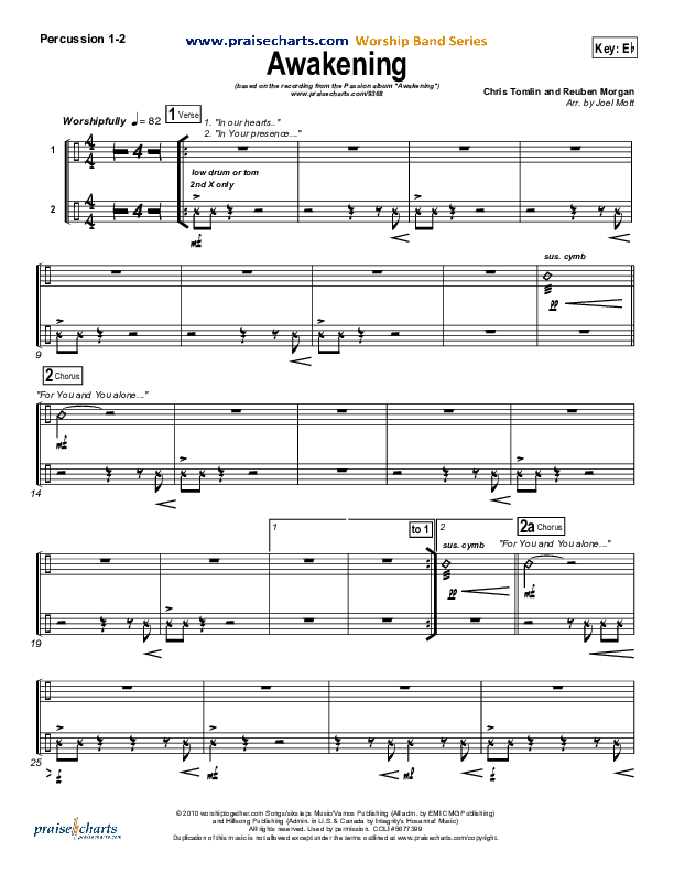 Awakening Percussion (Chris Tomlin / Passion)
