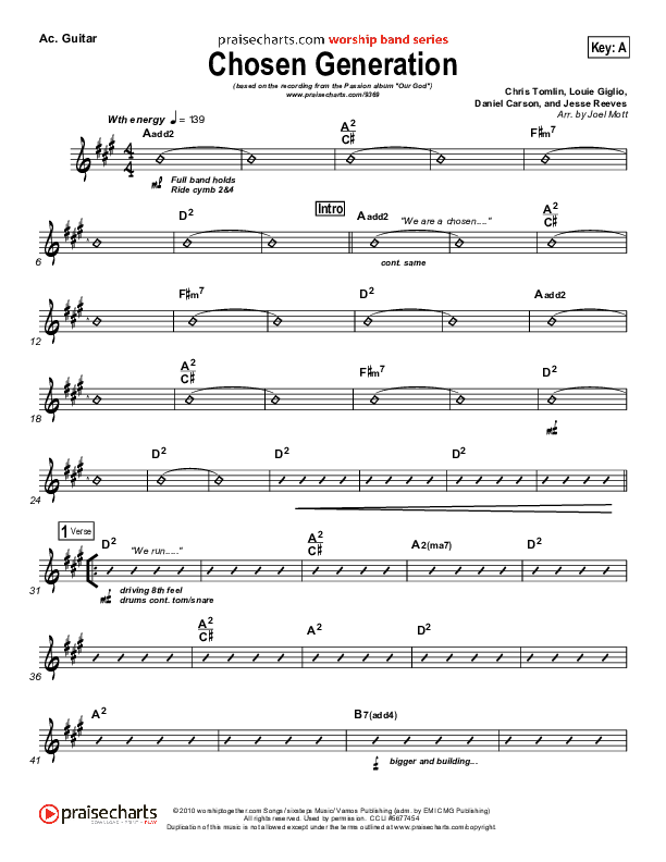 Chosen Generation Acoustic Guitar (Chris Tomlin / Passion)