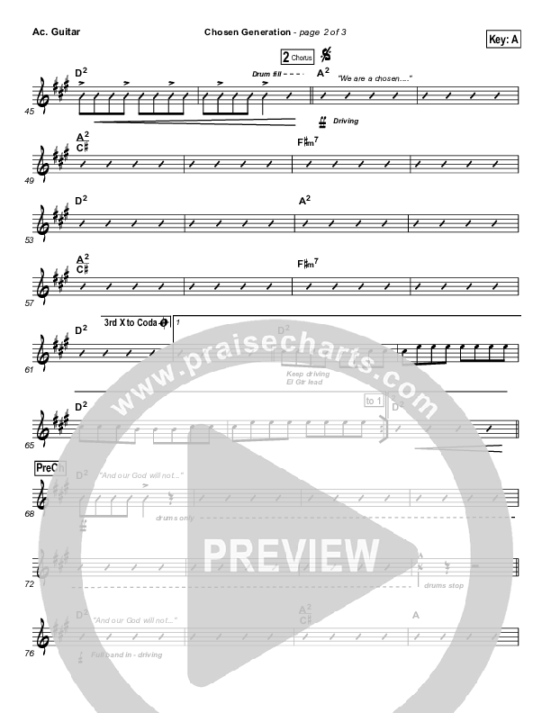 Chosen Generation Acoustic Guitar (Chris Tomlin / Passion)