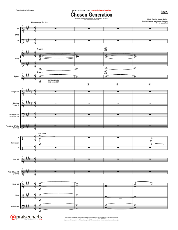 Chosen Generation Conductor's Score (Chris Tomlin / Passion)