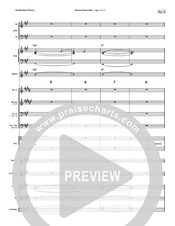 Chosen Generation Conductor's Score (Chris Tomlin / Passion)