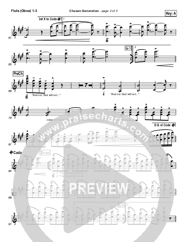 Chosen Generation Flute/Oboe 1/2/3 (Chris Tomlin / Passion)